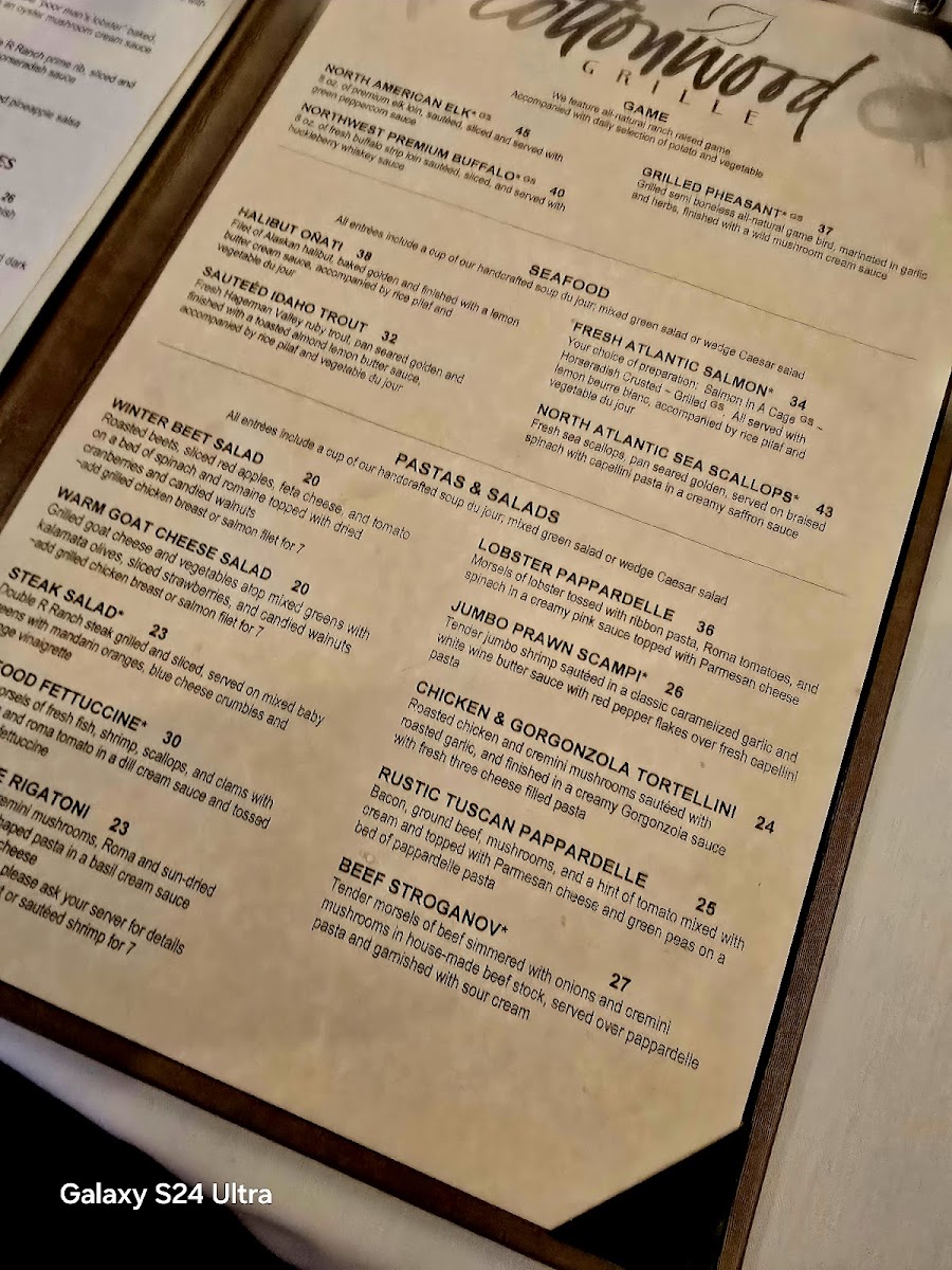 Cottonwood Grille Menu - Image 4